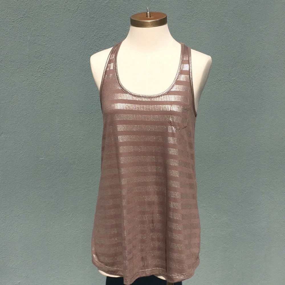 NWOT Barney’s NY CoOp Sequin Print Racerback Tank